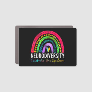 Neurodiversity Shirt Autism Spectrum ASD ADHD Rain Car Magnet