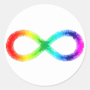 Neurodiversity sticker, white classic round sticker