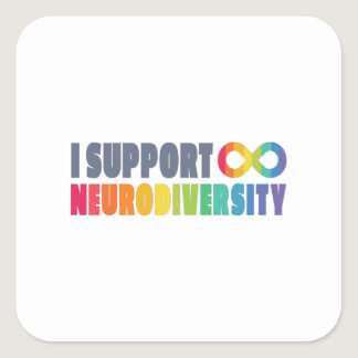 Neurodiversity support square sticker