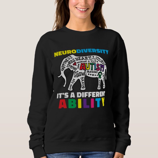 Neurodiversity Symbol Ability Autism Creature Men  Sweatshirt (Front)