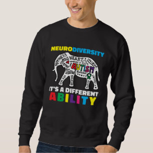 Neurodiversity Symbol Ability Autism Creature Men  Sweatshirt