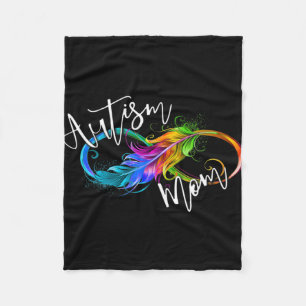 Neurodiversity Symbol Rainbow Infinity Autism Mom Fleece Blanket