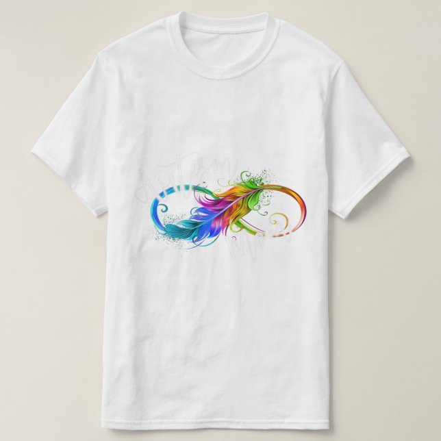 Neurodiversity Symbol Rainbow Infinity Autism Mom  T-Shirt (Design Front)