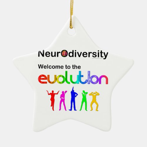Neurodiversity Welcome to the Evolution Ceramic Ornament