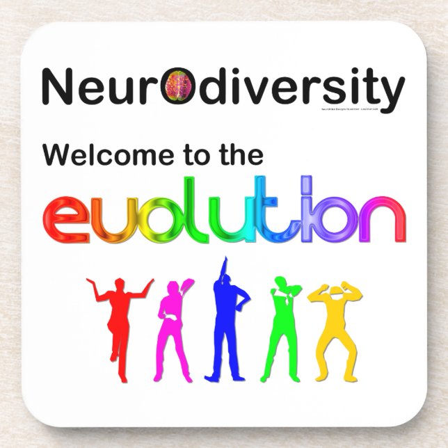 Neurodiversity Welcome to the Evolution Drink Coaster (Front)