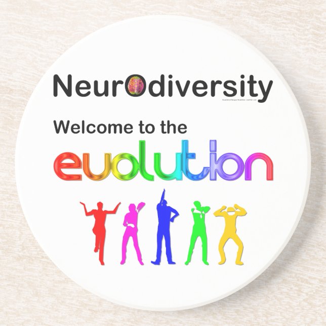 Neurodiversity Welcome to the Evolution Drink Coaster (Front)