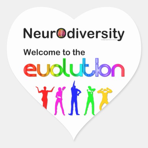 Neurodiversity Welcome to the Evolution Heart Sticker