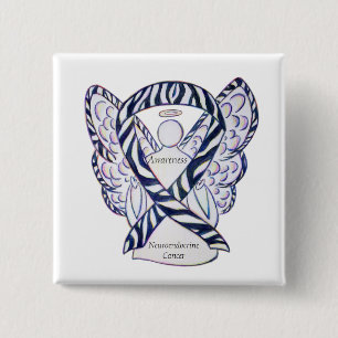 Neuroendocrine Cancer Awareness Ribbon Angel Pin