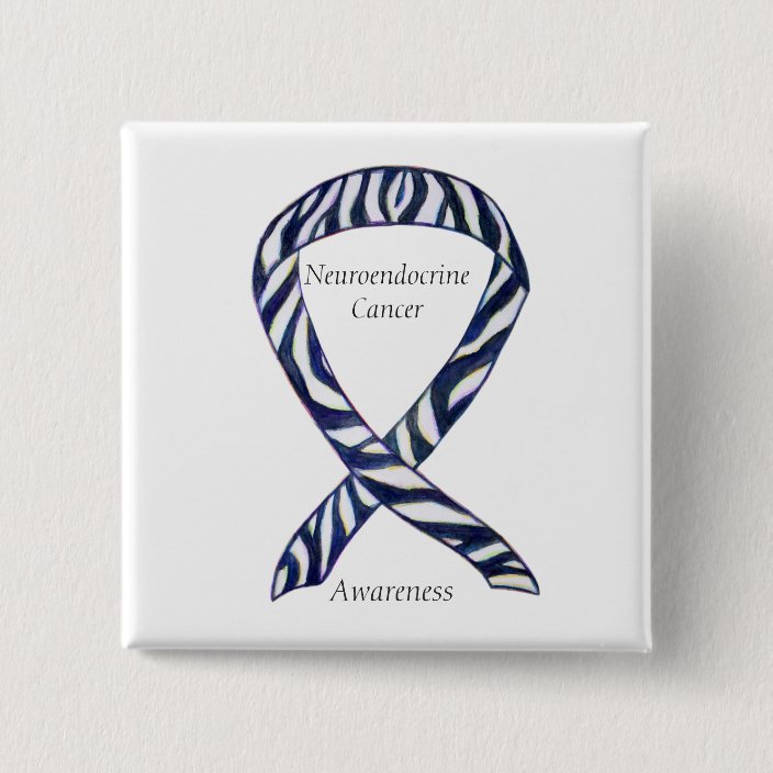 Neuroendocrine Cancer Awareness Ribbon Custom Pin