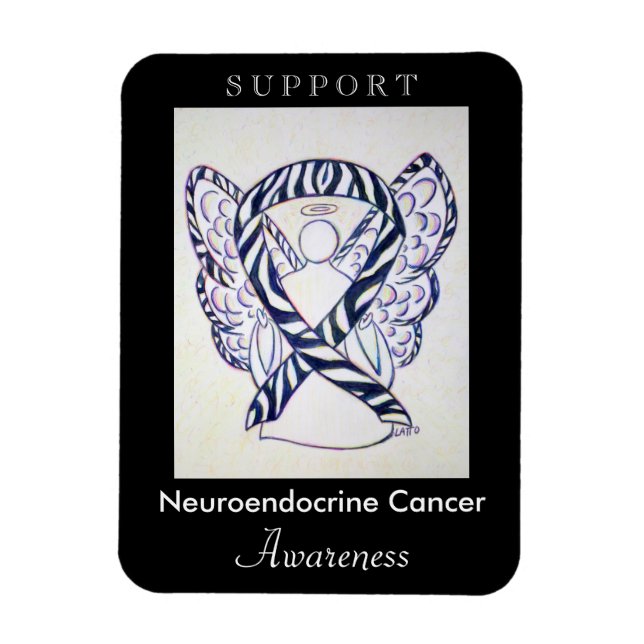 Neuroendocrine Cancer Awareness Ribbon Magnet (Vertical)