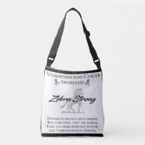 Neuroendocrine cancer awareness Zebra Strong Crossbody Bag