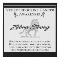 Neuroendocrine Cancer Awareness  Zebra Strong Faux Canvas Print