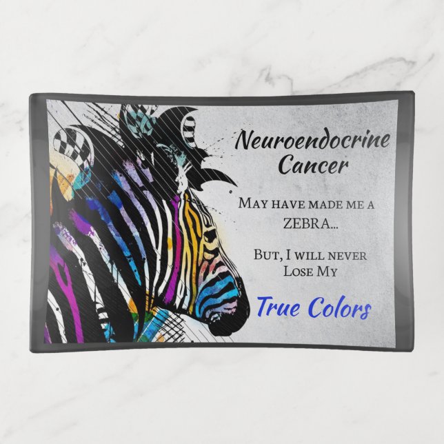 neuroendocrine cancer support awareness  trinket tray (Front)