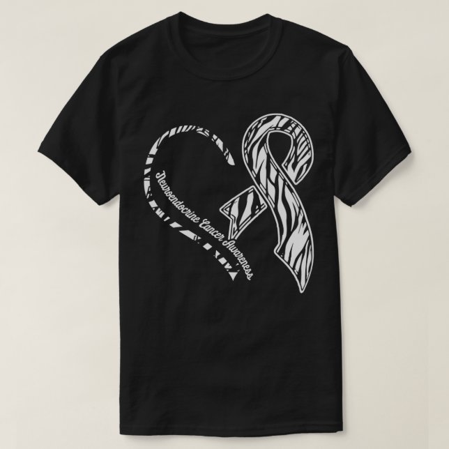Neuroendocrine Cancer Survivor Heart Warrior Pullo T-Shirt (Design Front)