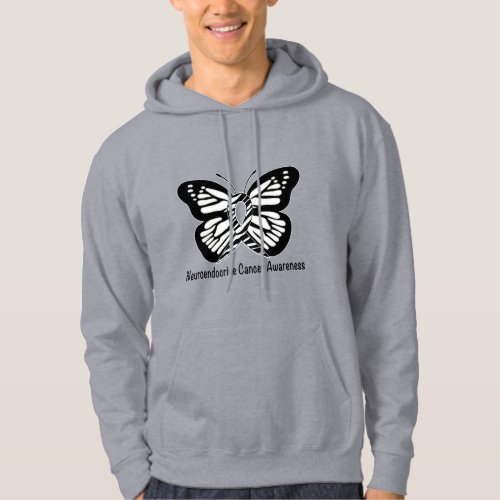 Neuroendocrine Cancer Zebra Butterfly of Hope Hoodie