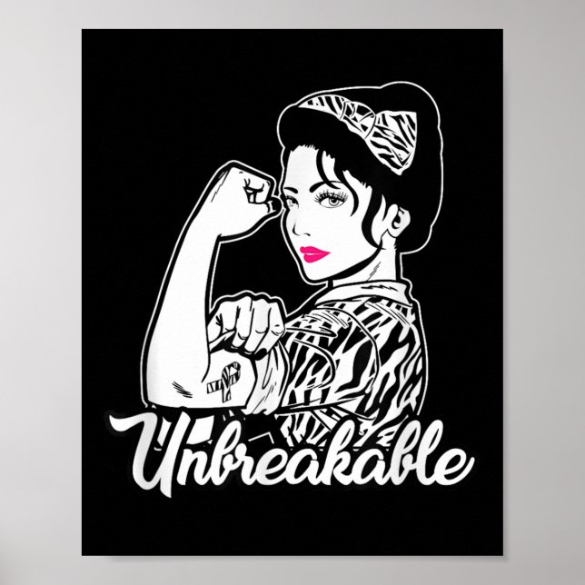 Neuroendocrine Carcinoid Cancer Unbreakable Ribbon Poster (Front)