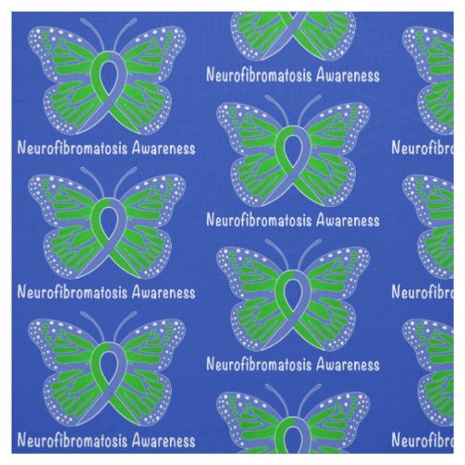 Neurofibromatosis Butterfly Awareness Ribbon Fabric