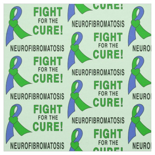 Neurofibromatosis Ribbon: Fight for the Cure! Fabric