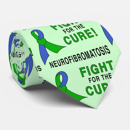 Neurofibromatosis Ribbon Fight for the Cure Neck Tie