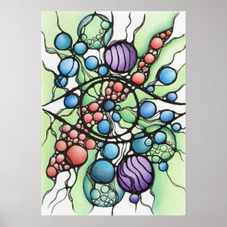 Neurographic Colorful Vision Abstract Poster