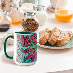 NEUROGRAPHIC SPRING FLOWERS WATERCOLORS MUG