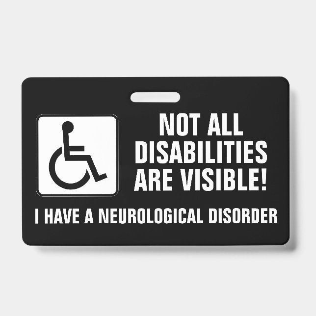 NEUROLOGICAL DISORDER Awareness Badge (Front)