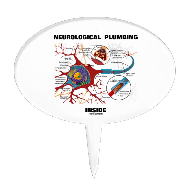 Neurological Plumbing Inside (Neuron / Synapse) Cake Topper