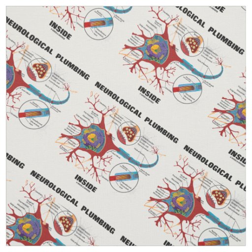 Neurological Plumbing Inside Neuron Synapse Humor Fabric