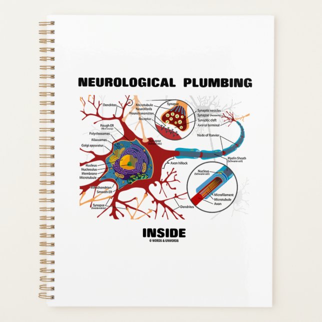 Neurological Plumbing Inside Neuron Synapse Humor Planner (Front)