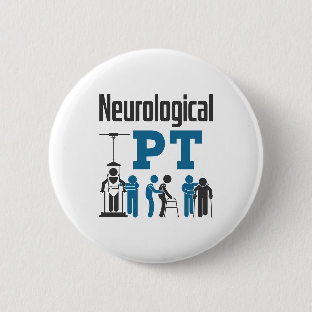 Neurological PT Physical Therapist Therapy Button (Front)