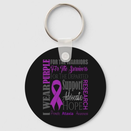 Neurological Sickness Awareness For Warriors Fight Keychain