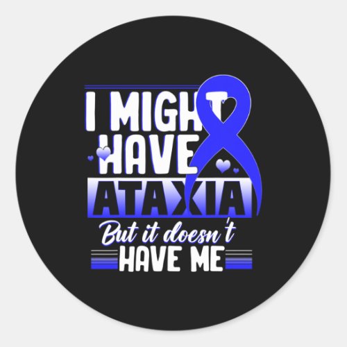 Neurological Sign Hemiataxia Blue Ribbon Neurologi Classic Round Sticker