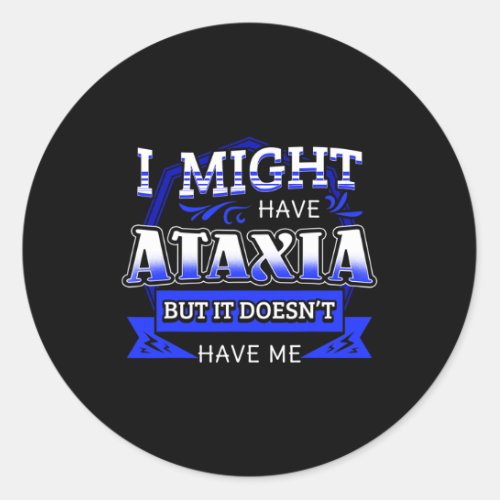 Neurological Sign Hemiataxia Blue Ribbon Neurologi Classic Round Sticker