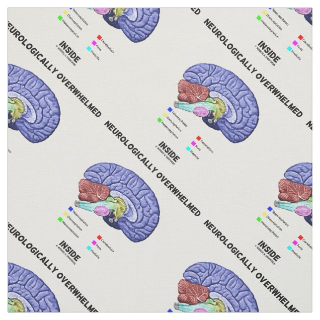 Neurologically Overwhelmed Inside Brain Anatomy Fabric (Swatch)