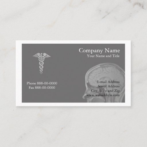 Customizable Neurologist Appointment Business Card
