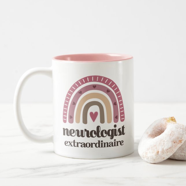 Neurologist Appreciation Two-Tone Coffee Mug (With Donut)