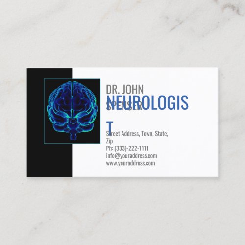 Neurologist Blue Brains Medical Business Card