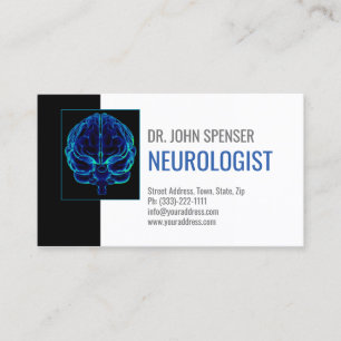 Neurologist Blue Brains Medical Business Card