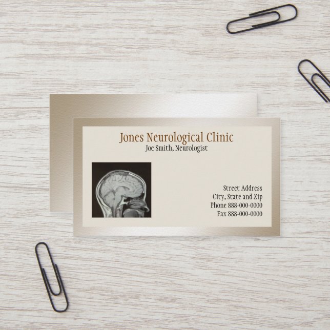 Neurologist Business Card (Front/Back In Situ)