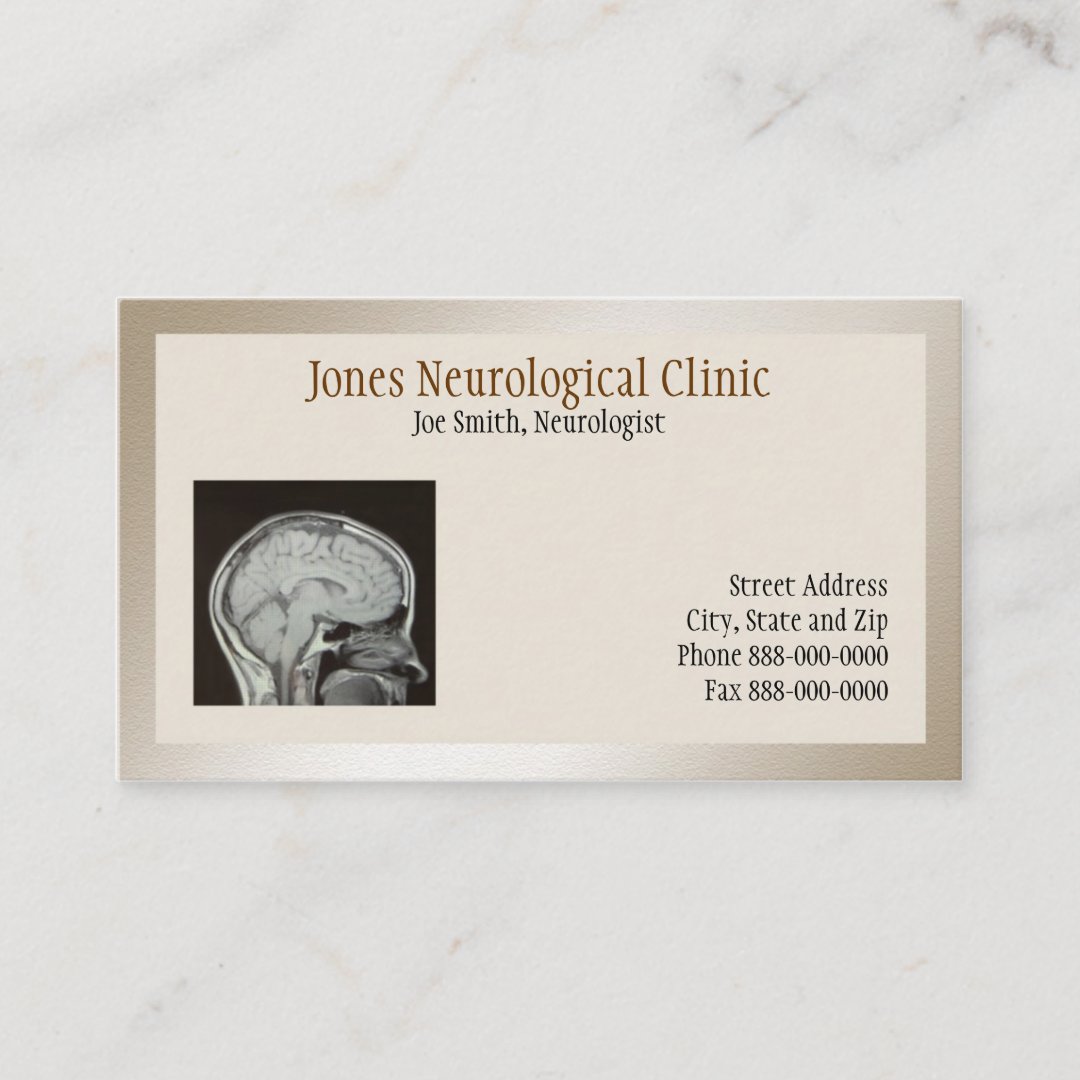 Neurologist Business Card Zazzle 5516