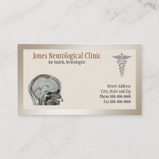 Customizable Neurologist Business Card