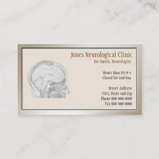 Customizable Neurologist Business Card