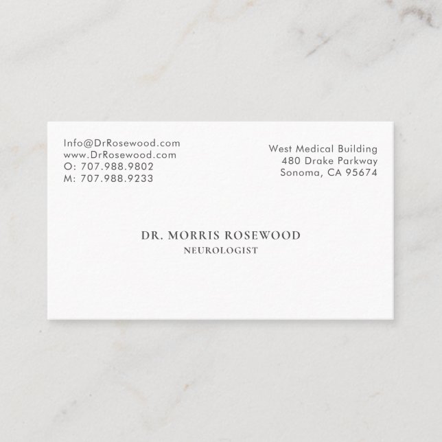 Neurologist  business card (Front)