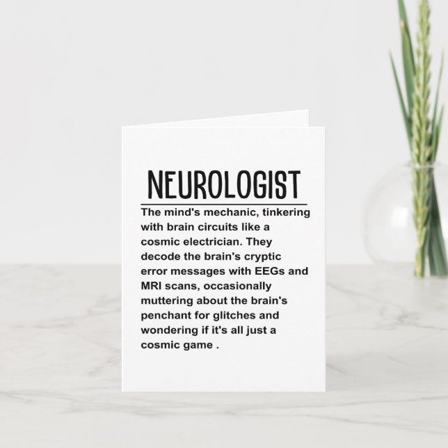 Neurologist  card (Front)