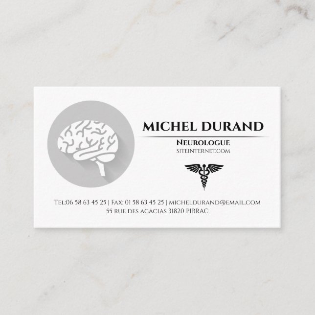 Neurologist Medical Business Cards (Front)