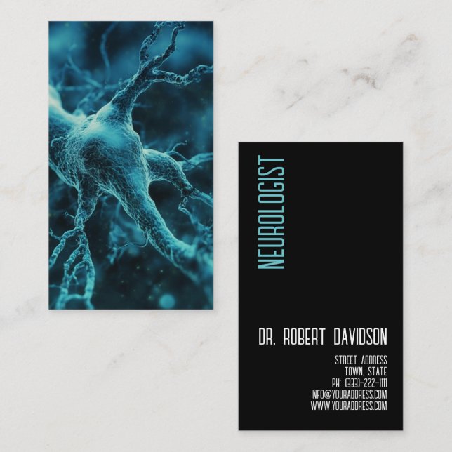 Neurologist Nerves Doctor Medical Modern Bold Business Card (Front/Back)