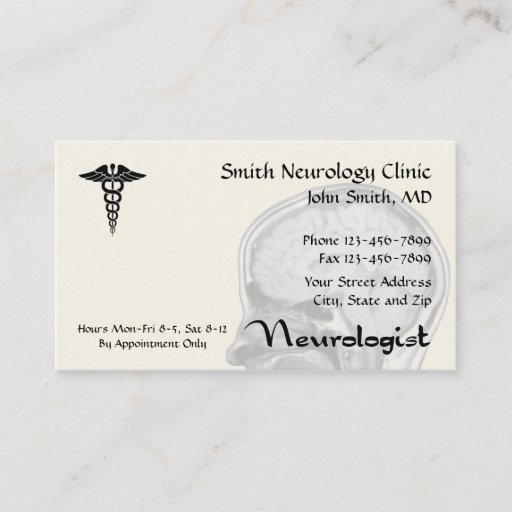 Customizable Neurologist Neurology Business Card