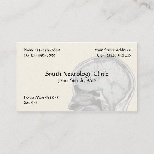Customizable Neurologist Neurology Business Card