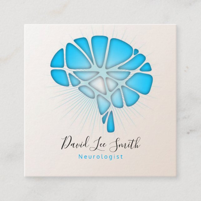 Neurologist / Psychologist Square Business Card (Front)