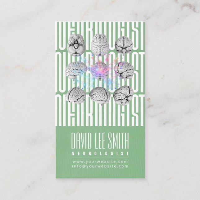 Neurologist Tipographyc business card (Front)